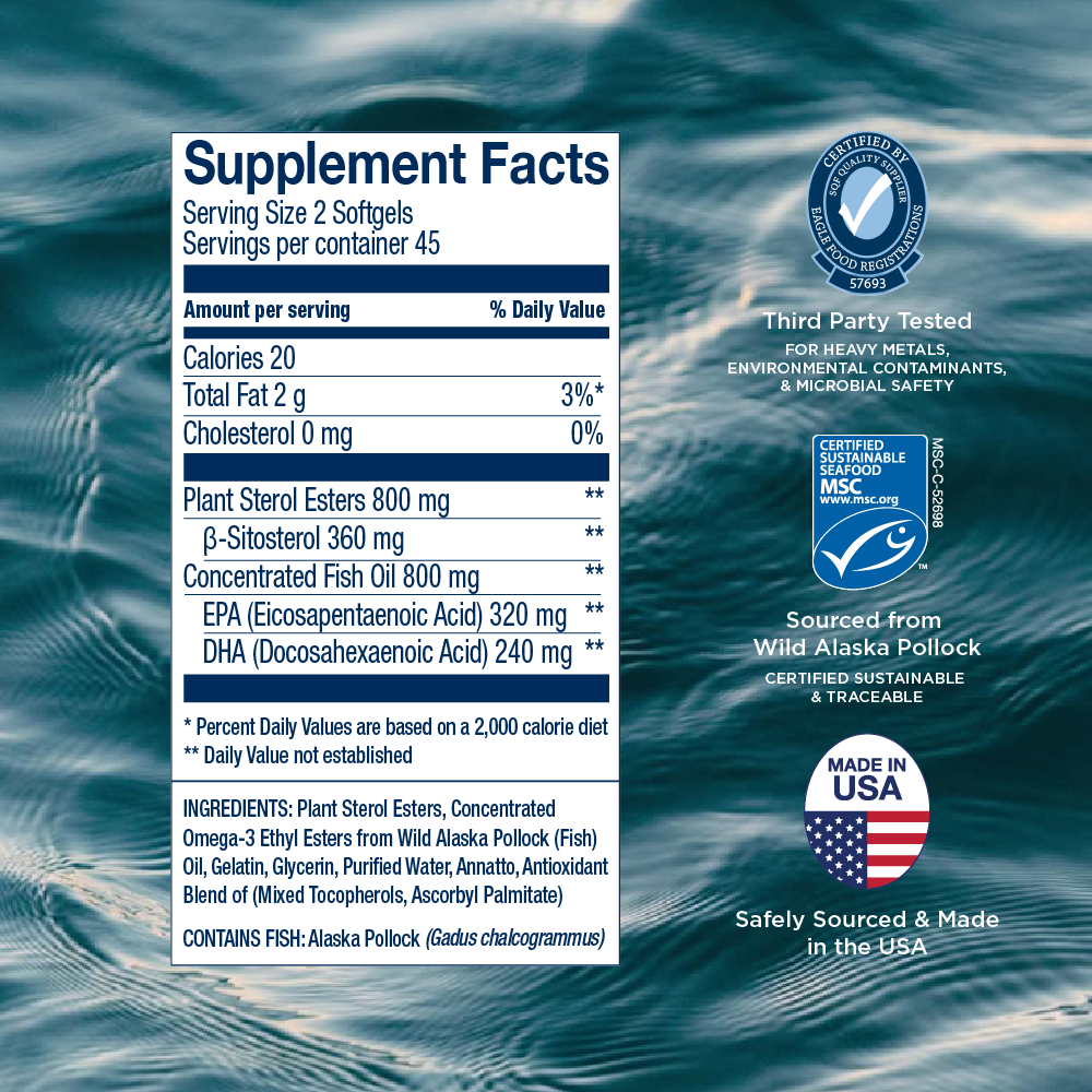 Cholesterol Support: Omega-3s + Plant Sterols for Heart Health