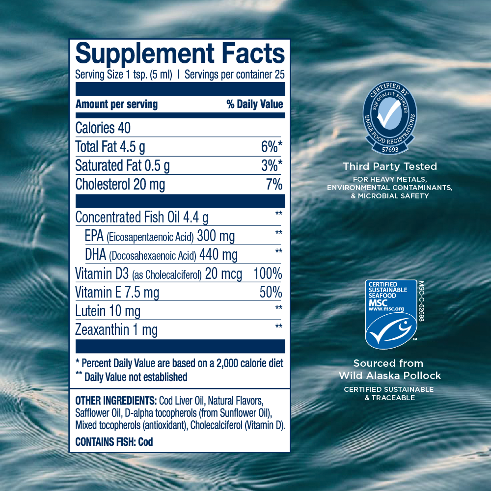 Cod Liver Oil + with Lutein for Healthy Cognitive Function*